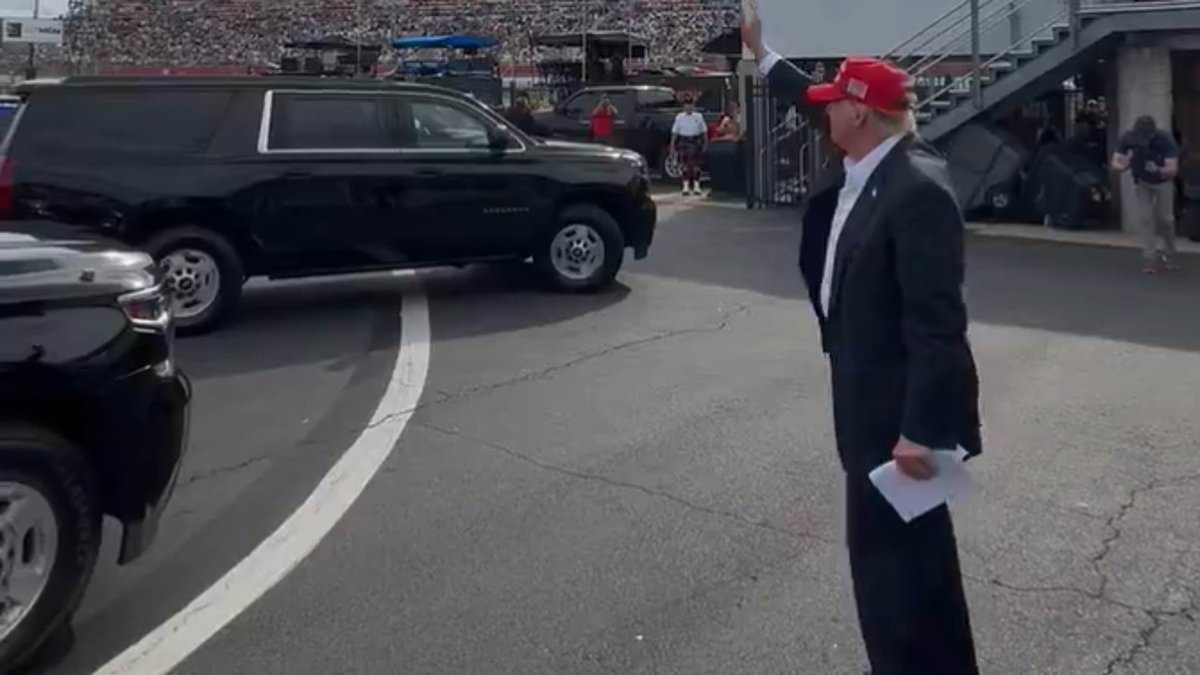 Trump Attends NASCAR Coca-Cola 600, Greeted by Enthusiastic Crowd