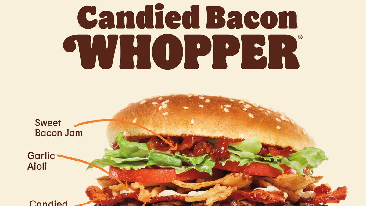 Featured image for "Burger King Introduces Candied Bacon Whopper and Fiery Big Fish to Menu"