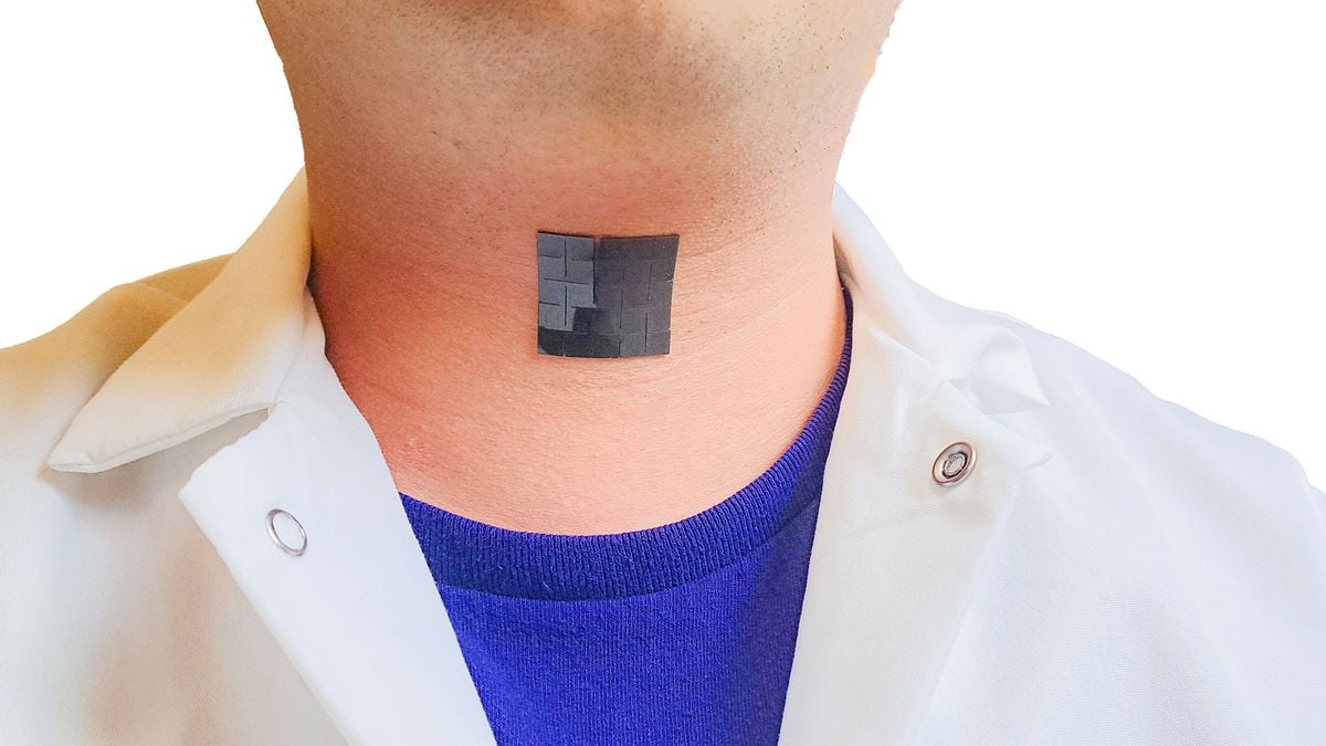 Featured image for "Revolutionary Self-Powered Throat Patch Restores Speech with AI Stickers"