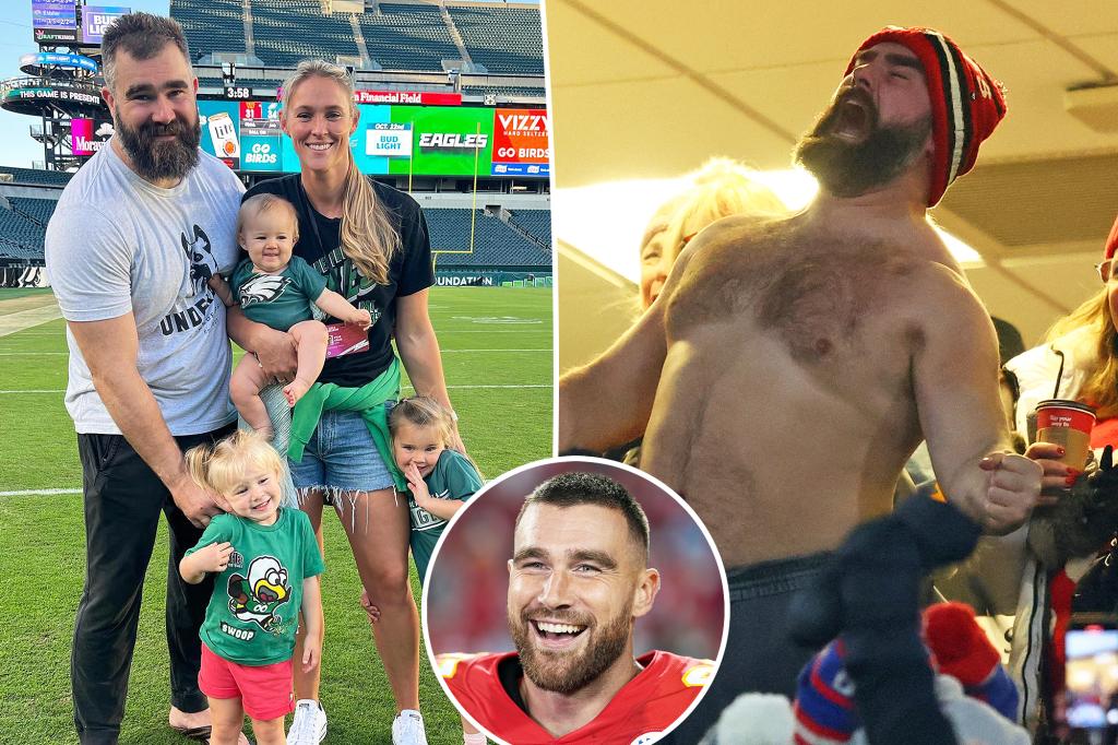 "Viral Moment: Jason Kelce's Shirtless Celebration and Daughter's Reaction"