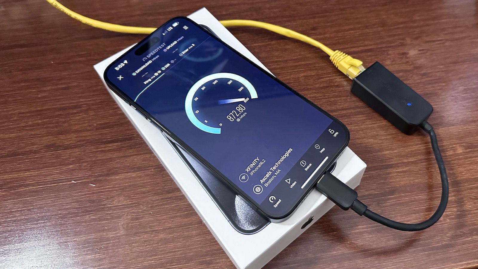 Featured image for "iPhone 15 Boosts Internet Speeds with USB-C to Ethernet Support"
