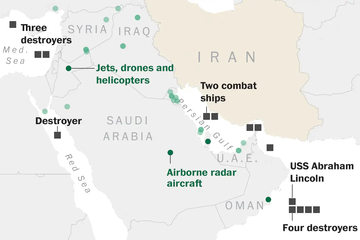 Trump eyes broad Iran strike as U.S. strike force mounts in Middle East
