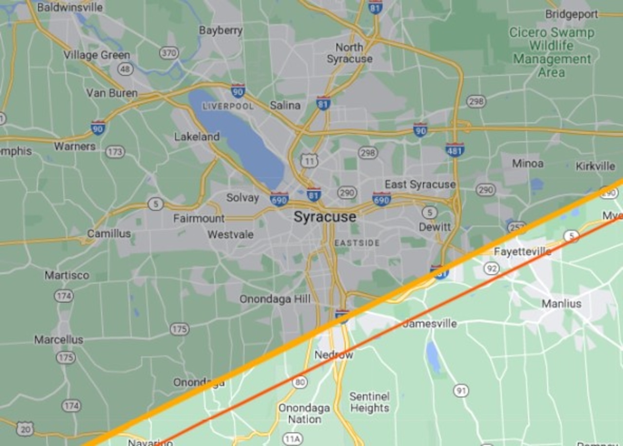 Featured image for "Potential Minor Shift in Central NY Solar Eclipse Path Due to New Map"