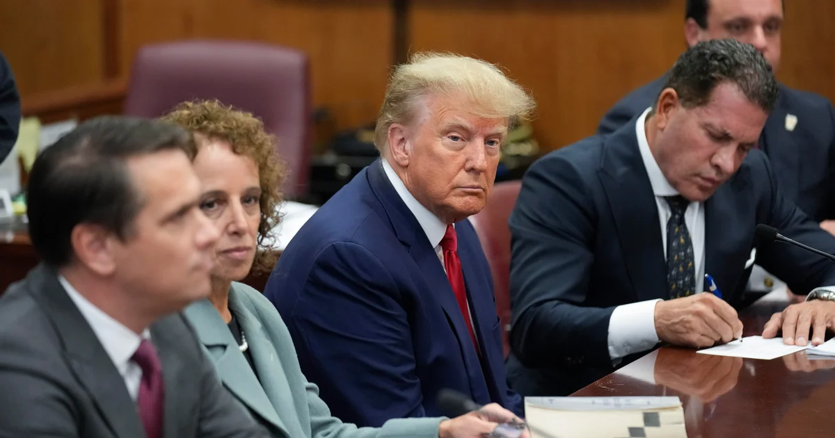 Trump pleads not guilty to 34 counts in New York court.