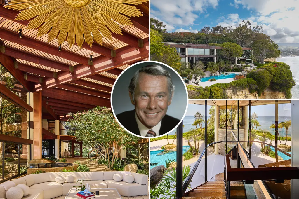 Featured image for Johnny Carson's Malibu Mansion with Indoor Arboretum Listed at $110M