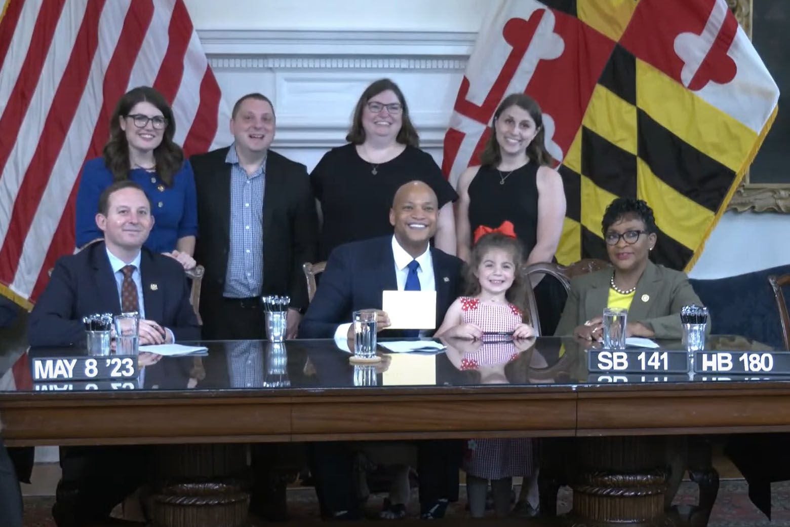 "5-year-old steals the show as Gov. Wes Moore signs bills to aid Maryland veterans"