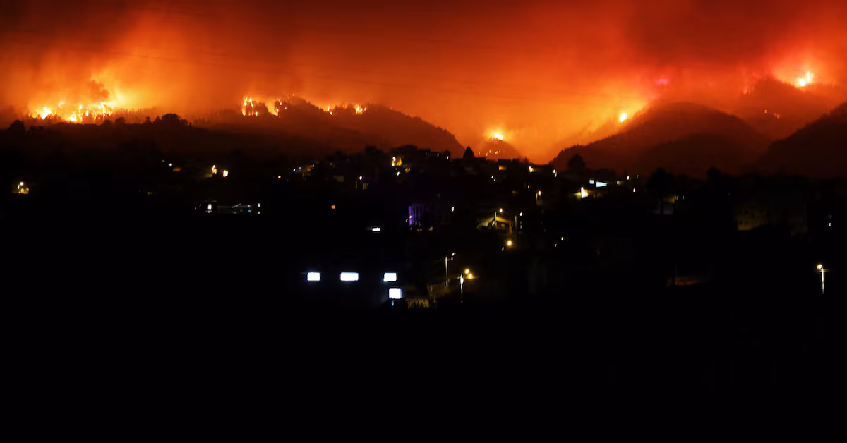 Massive Wildfire Forces Evacuation of Tenerife, Spain