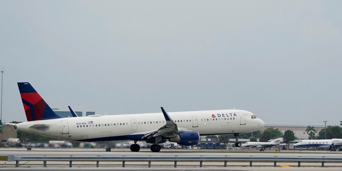 Delta flight aborts takeoff due to runway obstruction.