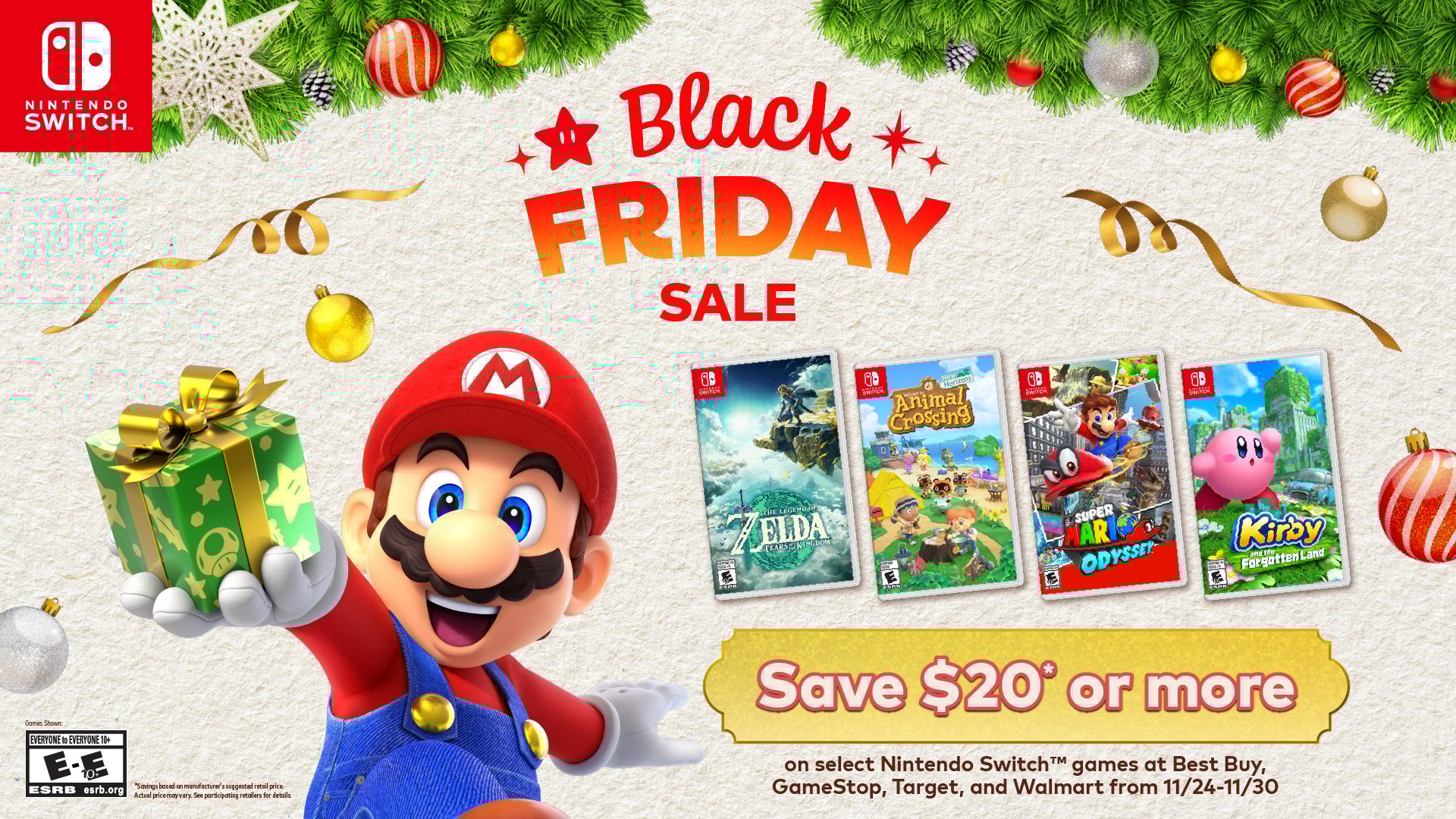 Featured image for Nintendo Unveils 2024 Black Friday Deals on Switch Games and More