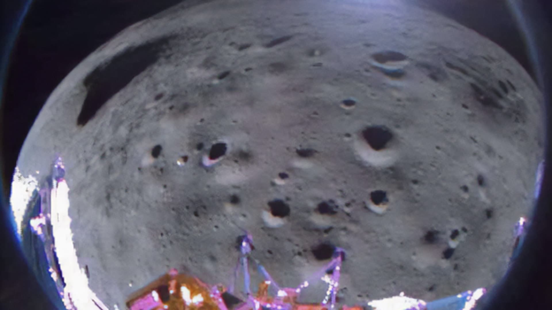 "Odysseus Moon Lander Captures Harrowing Descent in First Lunar Photos"