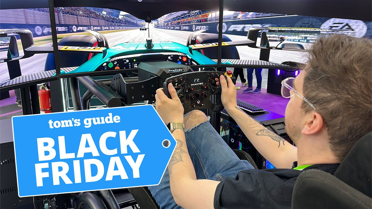Featured image for "Top Black Friday Deals on Racing Wheels and Pedals: Fanatec, Logitech, and More!"