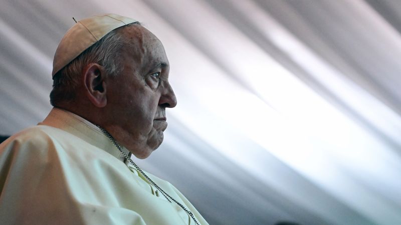 Featured image for Pope Francis hospitalized for respiratory/pulmonary infection and breathing difficulties.