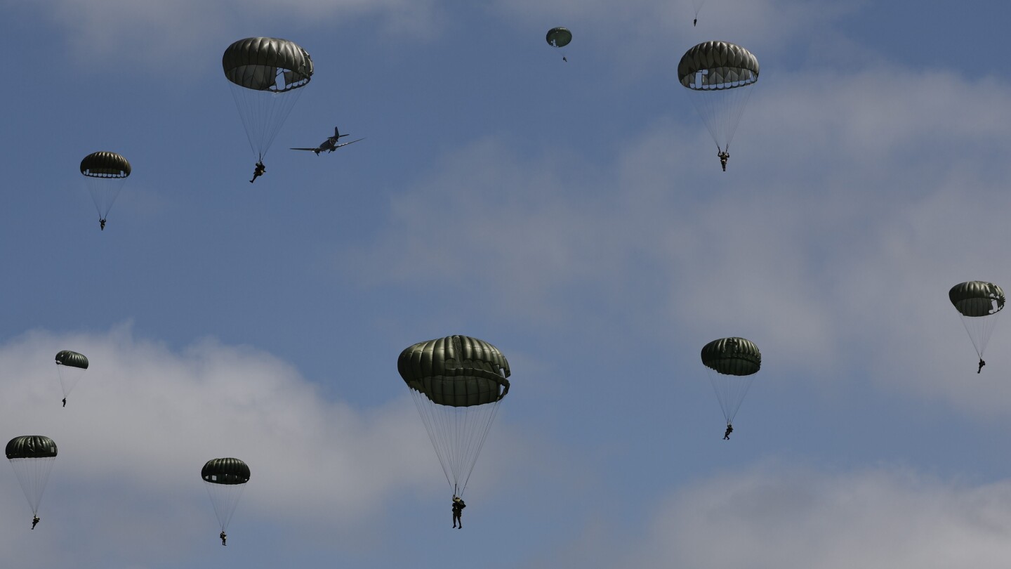 "80th D-Day Anniversary: Veterans Honored with Parachute Jumps and Global Tributes"