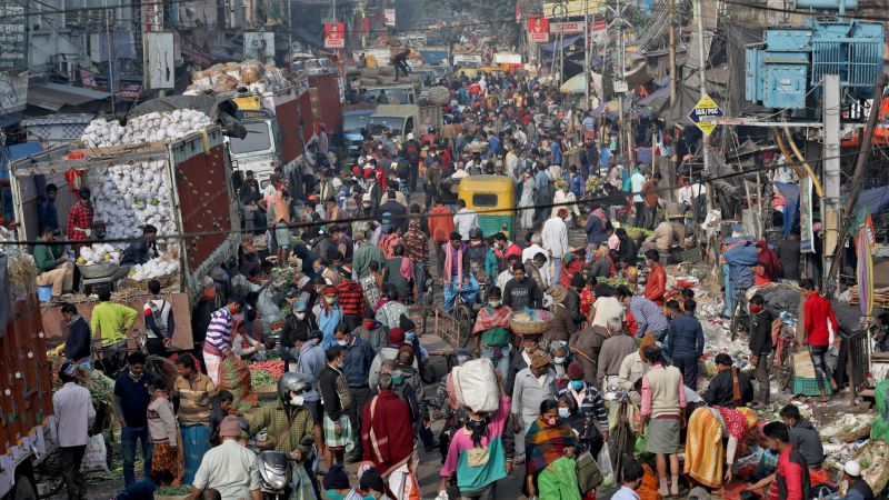 India surpasses China as world's most populous nation.