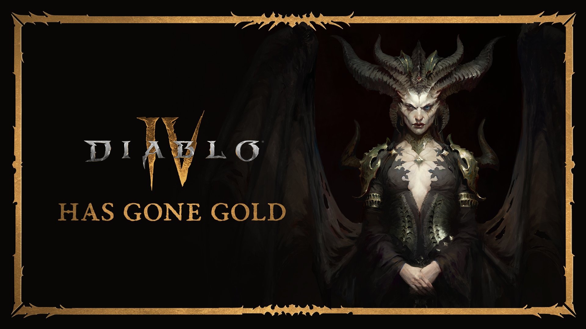 Diablo IV achieves gold status ahead of launch.