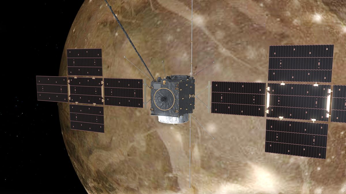 Featured image for JUICE Jupiter probe overcomes deep space antenna glitch.