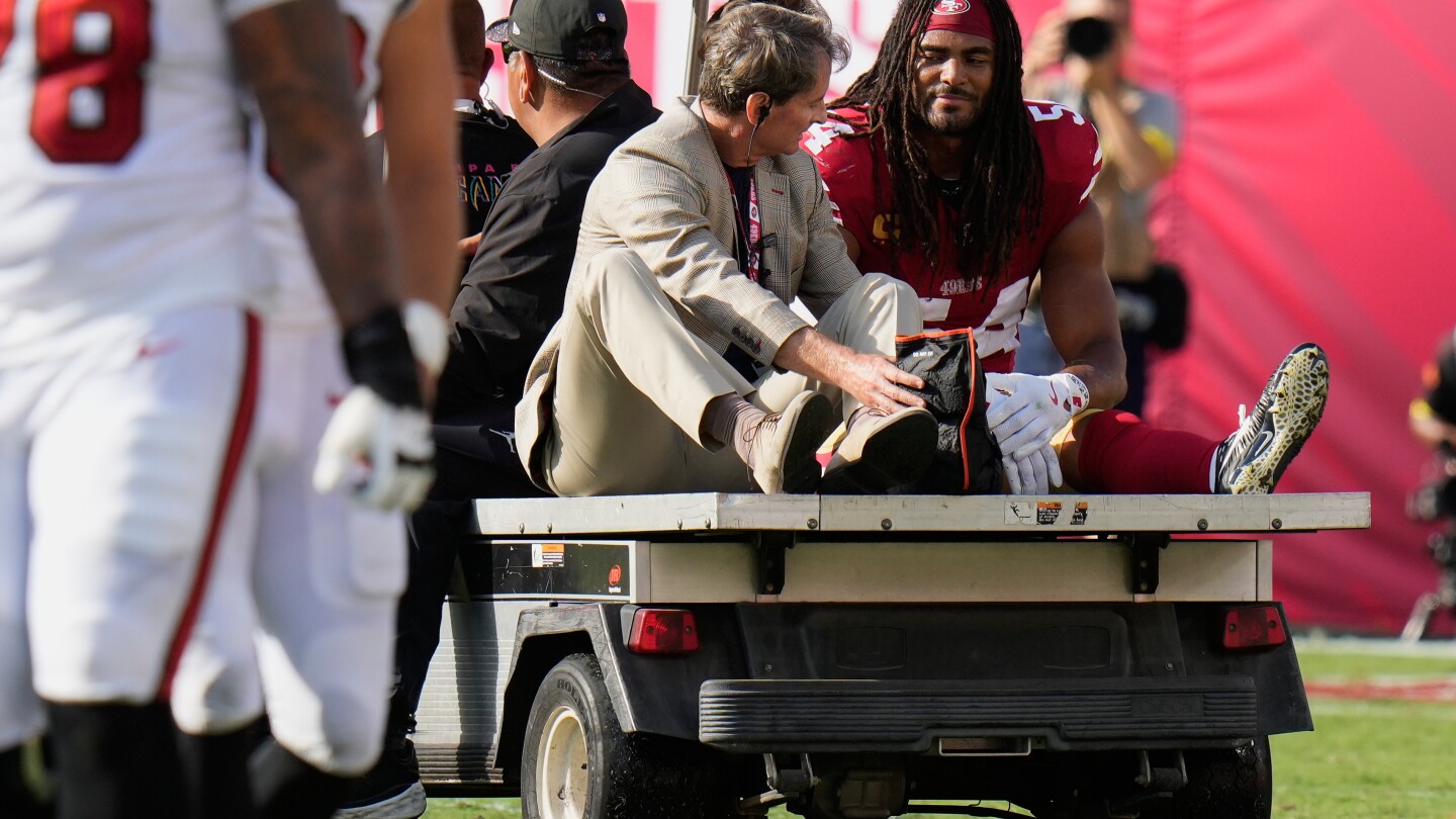 Featured image for 49ers' Fred Warner Out for Season with Severe Ankle Injury