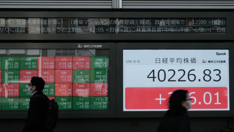 Featured image for "Nikkei 225 Hits Record High Above 40,000 Amid AI Optimism and Event Risk"