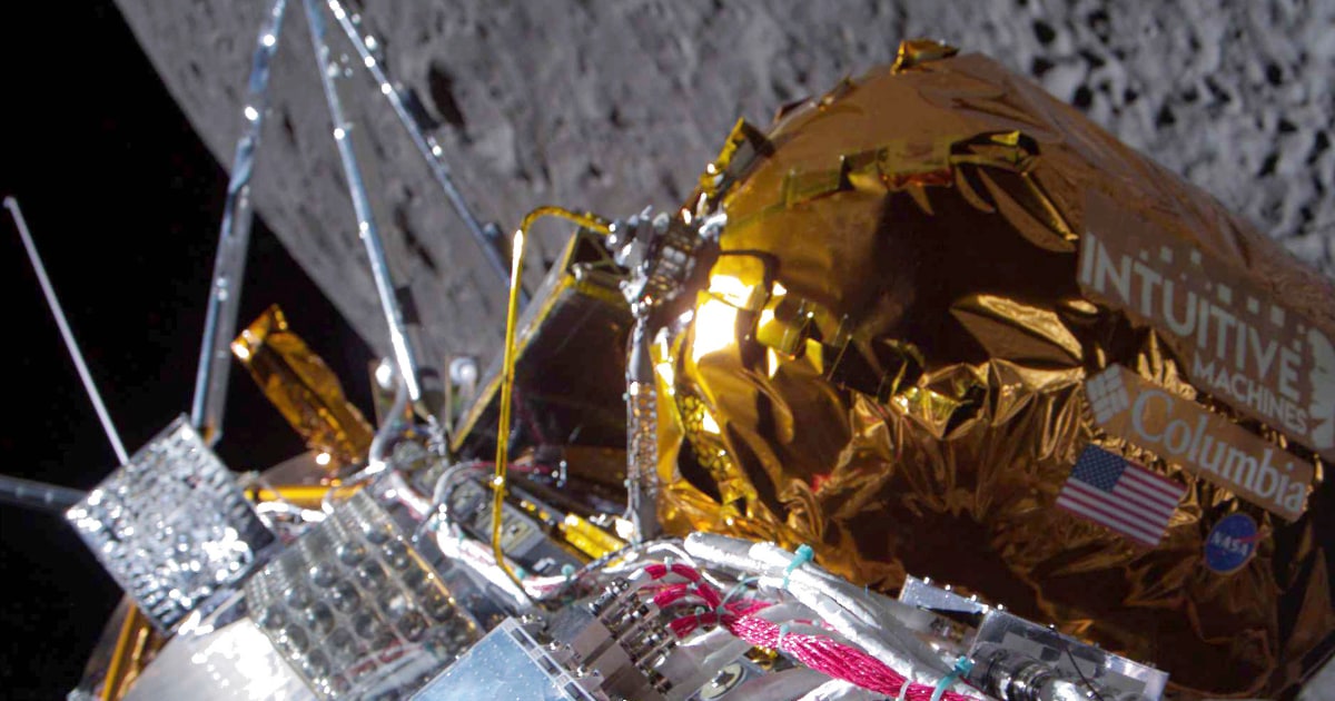 Private US Moon Lander Survives Sideways Landing on Lunar Surface