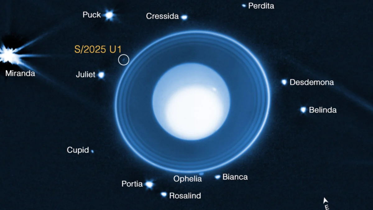 NASA's Webb Telescope Reveals Tiny New Moon Orbiting Uranus