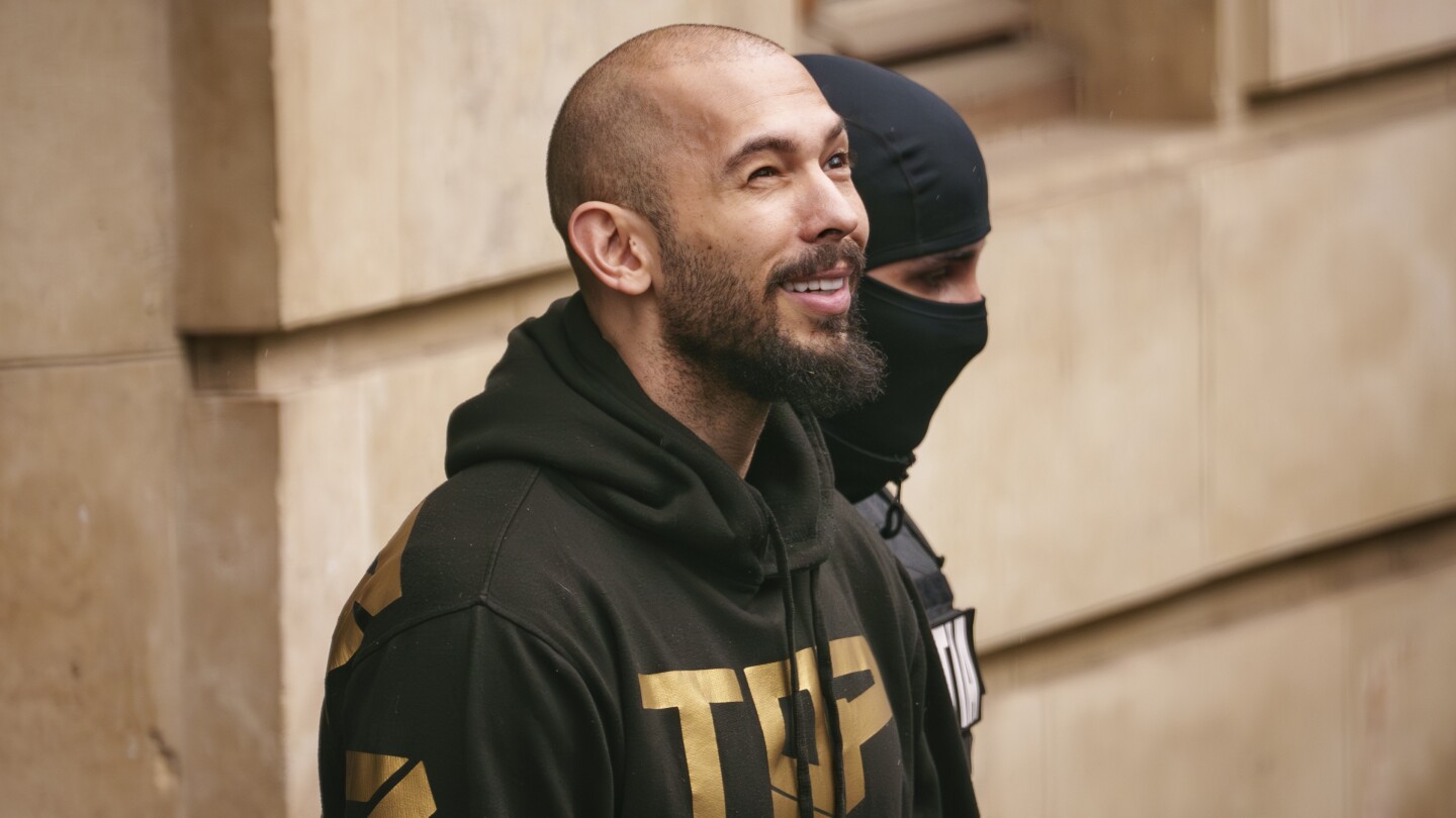"Social Media Influencer Andrew Tate and Brother Detained in Romania on UK Warrant"