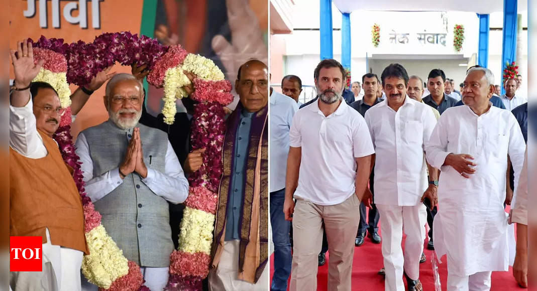 "NDA and Opposition Gear Up for Mega Showdown in Preparation for 2024 Lok Sabha Polls"
