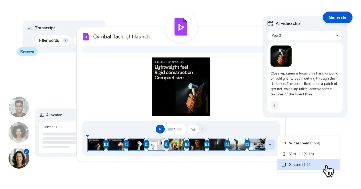 Featured image for Google Vids Expands with Free Access, AI Features, and New Tools for Creators