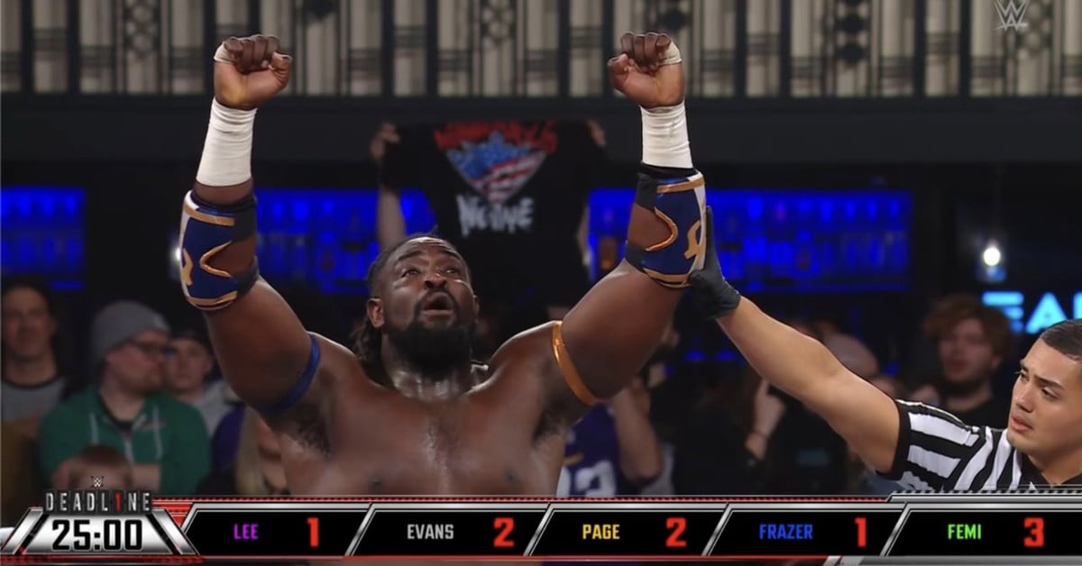 Featured image for Oba Femi Triumphs at WWE NXT Deadline's Iron Survivor Challenge