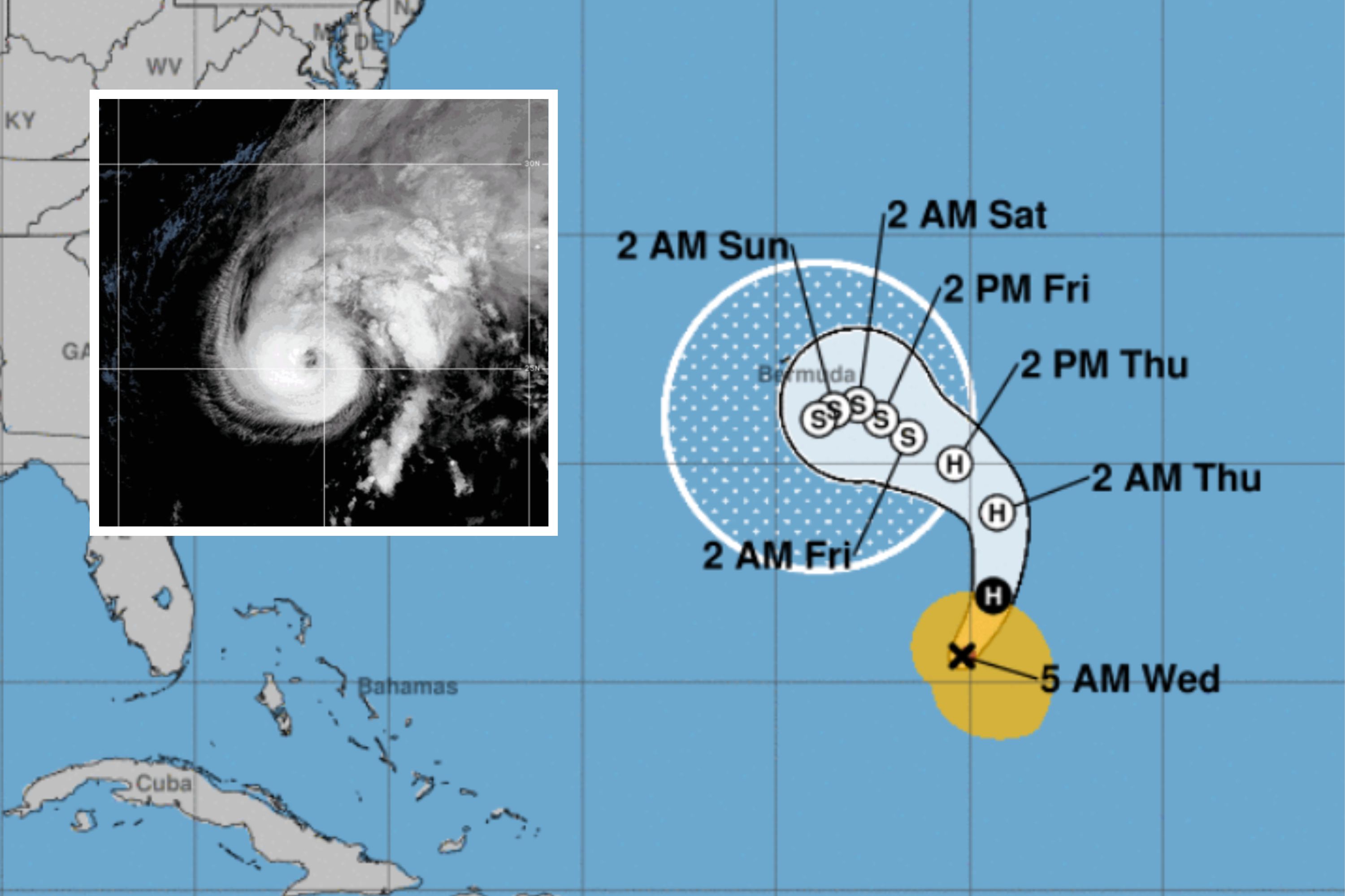 Featured image for "Hurricane Tammy's Unpredictable Path Threatens US States and Bermuda"