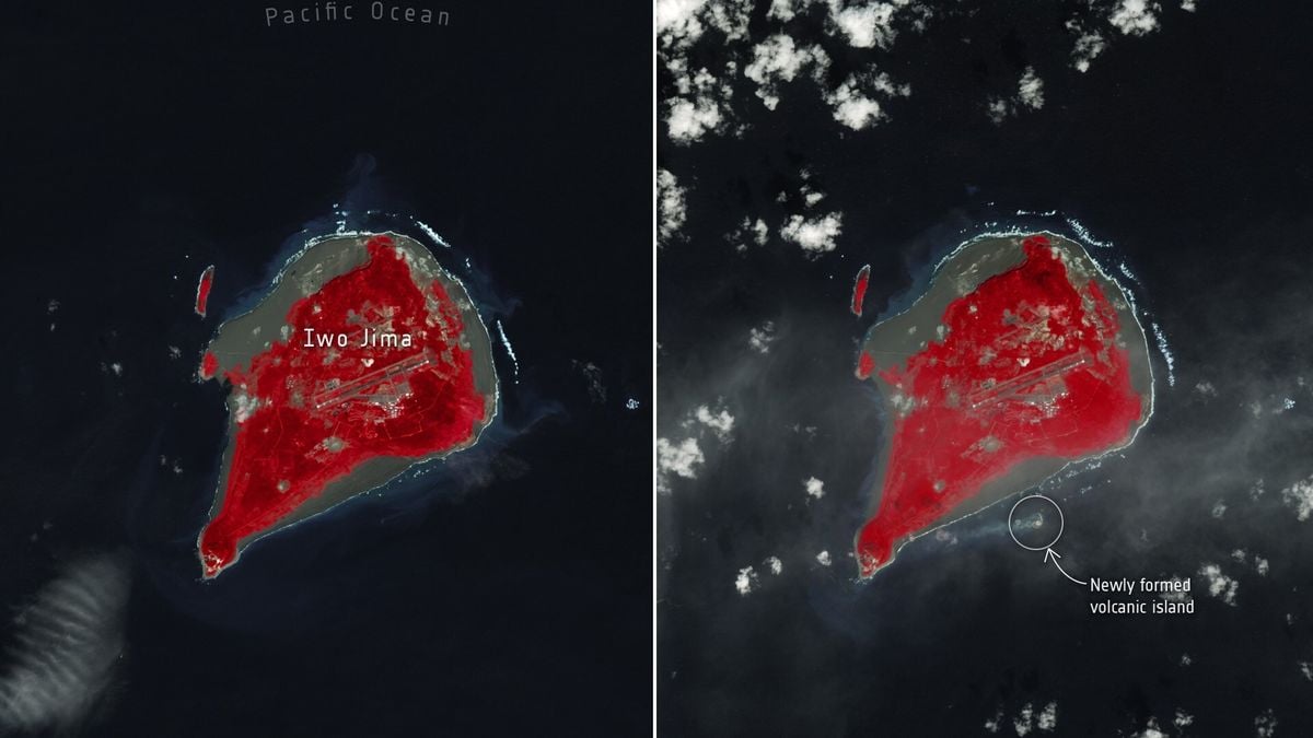 Featured image for "NASA Satellite Captures Birth of New Japanese Island After Undersea Volcanic Eruption"