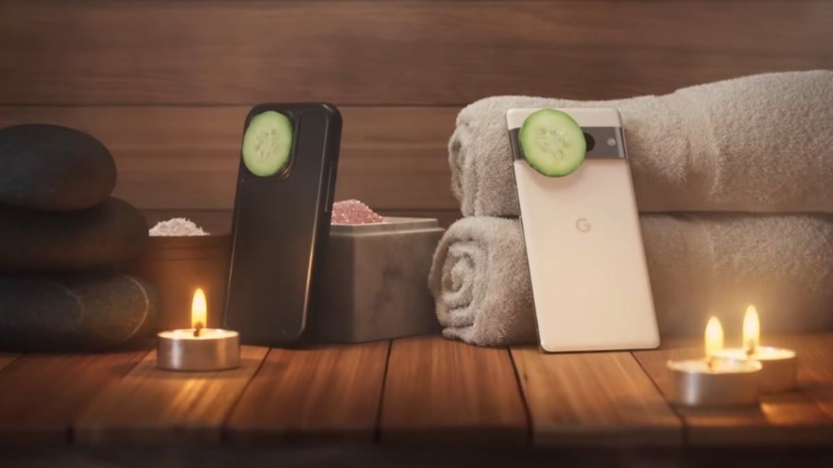 "iPhone and Pixel's Spa Day Unveils Surprising Secret in New Ad"