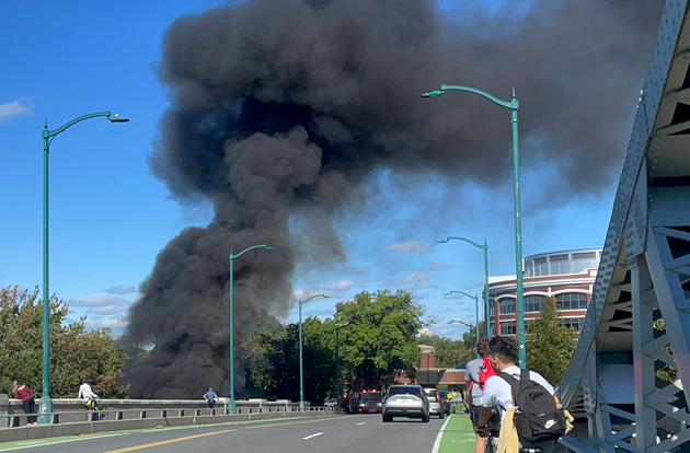 Featured image for "Fire at Homeless Encampment Forces Closure of Boston University Bridge"