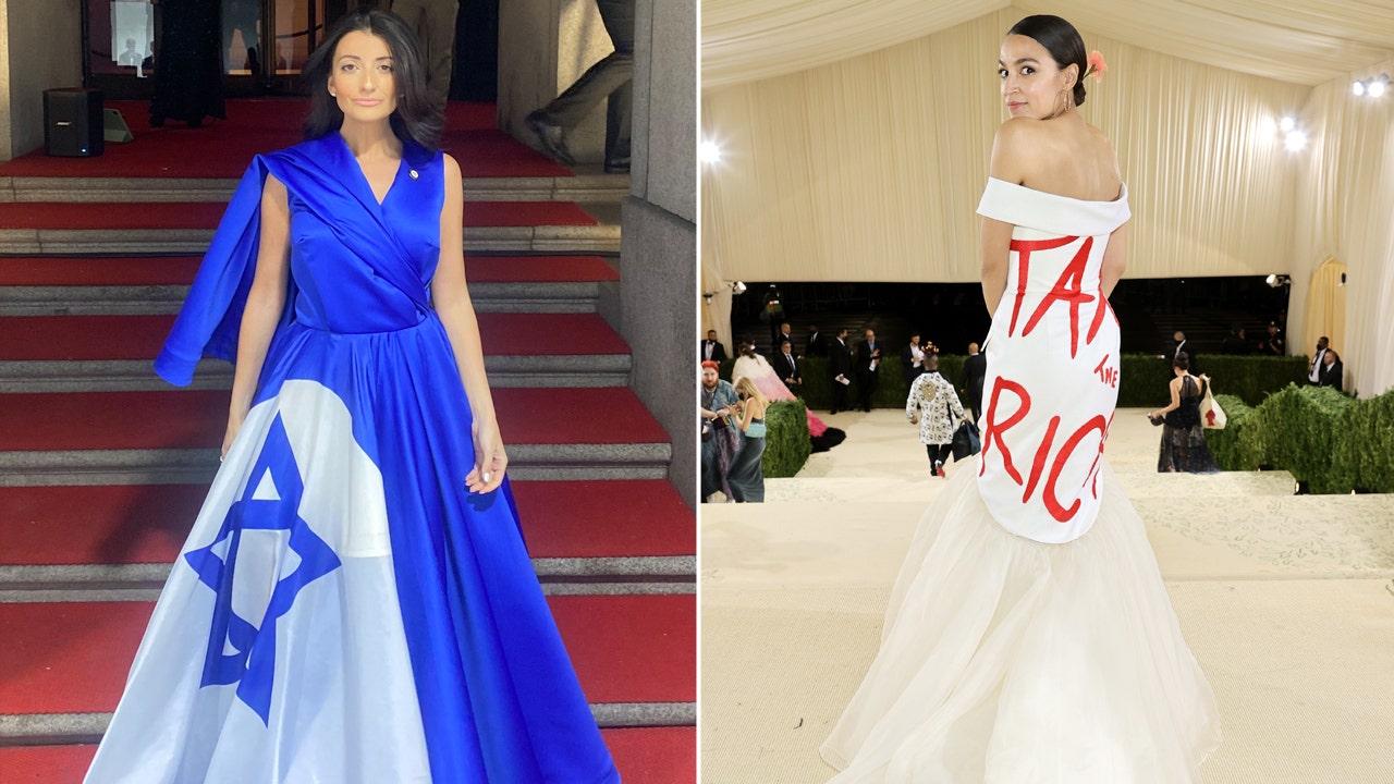 Featured image for NYC councilwoman's stunning gown showcases support for 'The Squad' and Israel