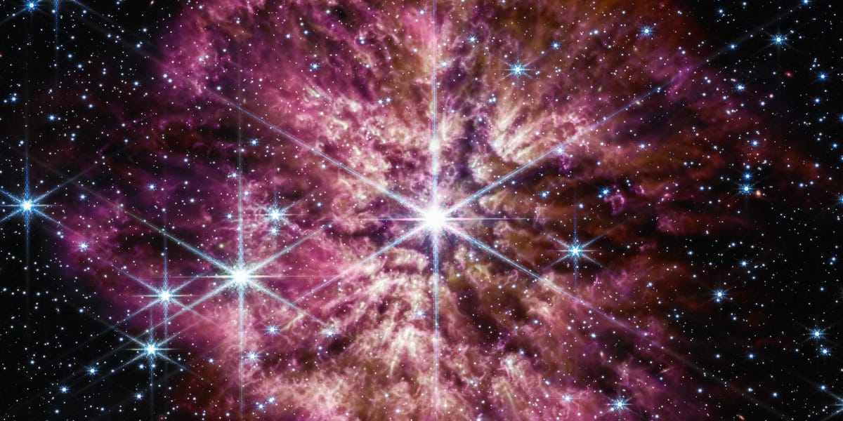 NASA's Webb Telescope captures stunning image of rare dying star on the brink of explosion.