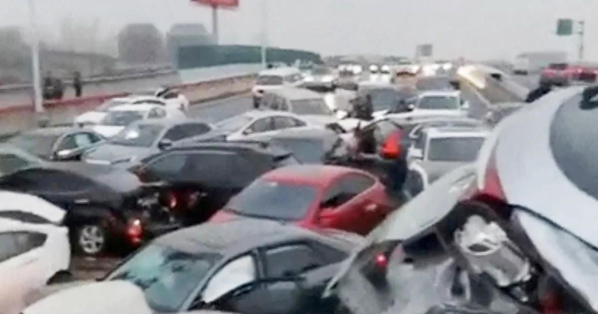 Featured image for "Massive 100-Car Pile-Up Injures Many on Icy Chinese Road"