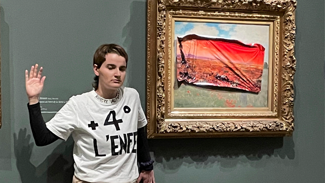 "Climate Activist Defaces Iconic Paris Painting"
