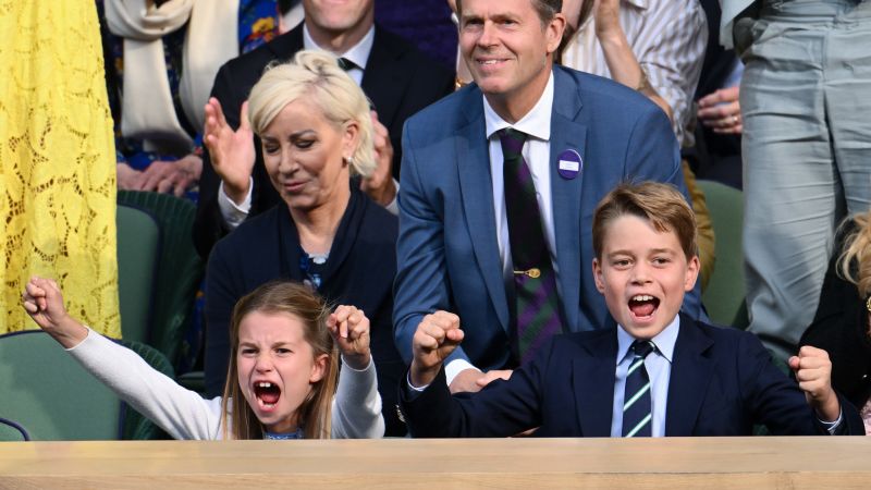 "Princess Charlotte and Prince George enjoy Wimbledon final as Alcaraz stuns Djokovic"