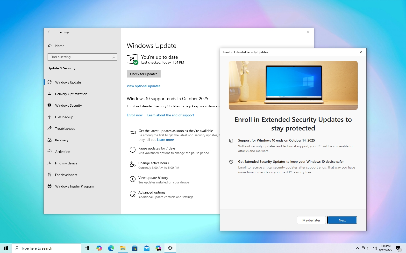 Featured image for Microsoft Extends Windows 10 Support with Free Security Updates