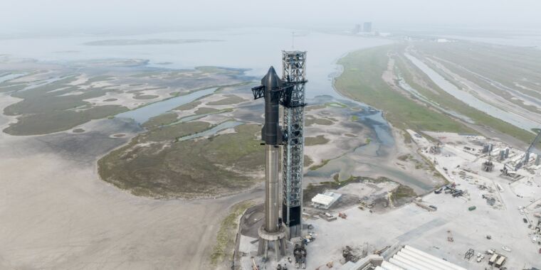 SpaceX's Starship poised for imminent launch.