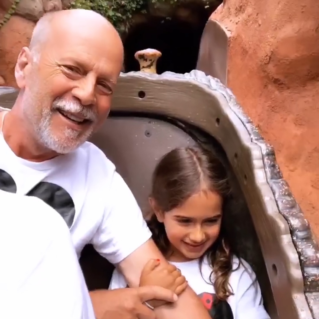 Featured image for Bruce Willis enjoys Disneyland ride with daughter in heartwarming video.
