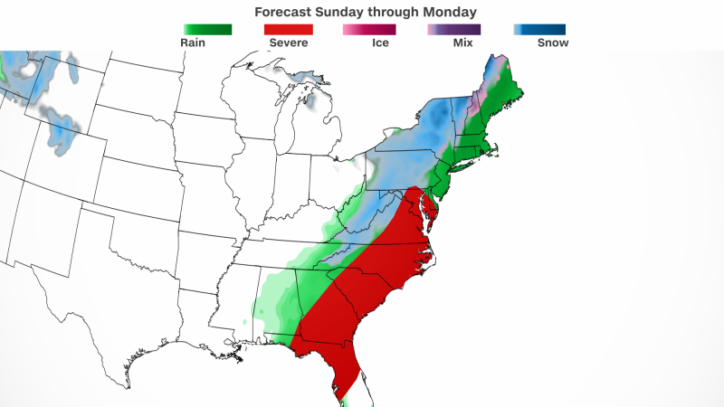 "Powerful Storm Threatens East Coast with Floods, Strong Winds, Snow, and Severe Weather"