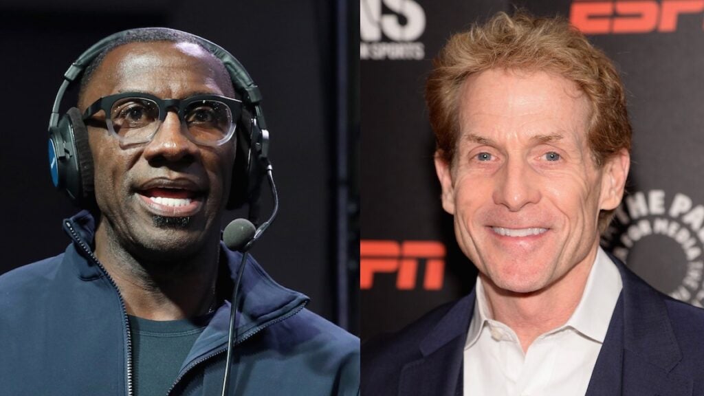 Featured image for Shannon Sharpe bids emotional farewell to 'Undisputed' and Skip Bayless.