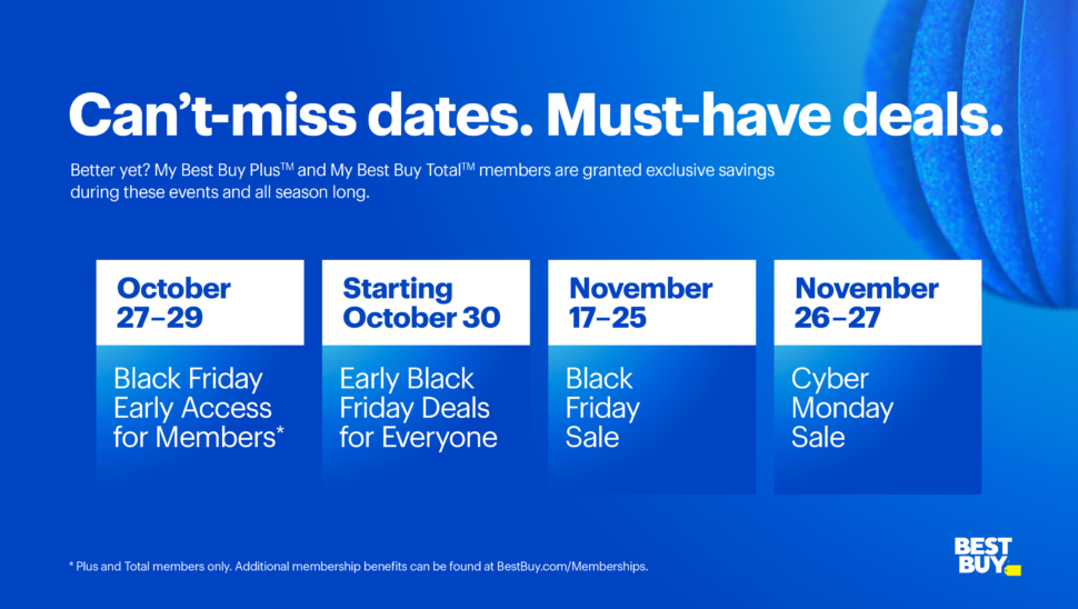 Best Buy's Early Black Friday Deals and Holiday Sales Calendar Revealed