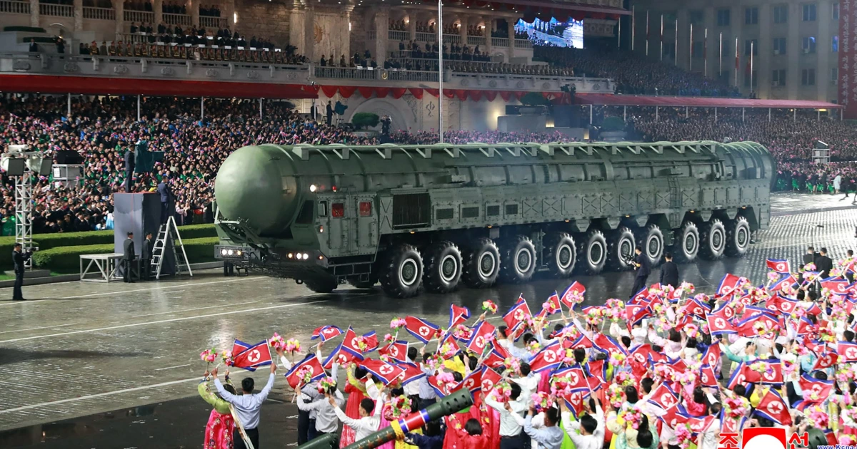 Featured image for North Korea Unveils New ICBM at Military Parade Amid International Presence