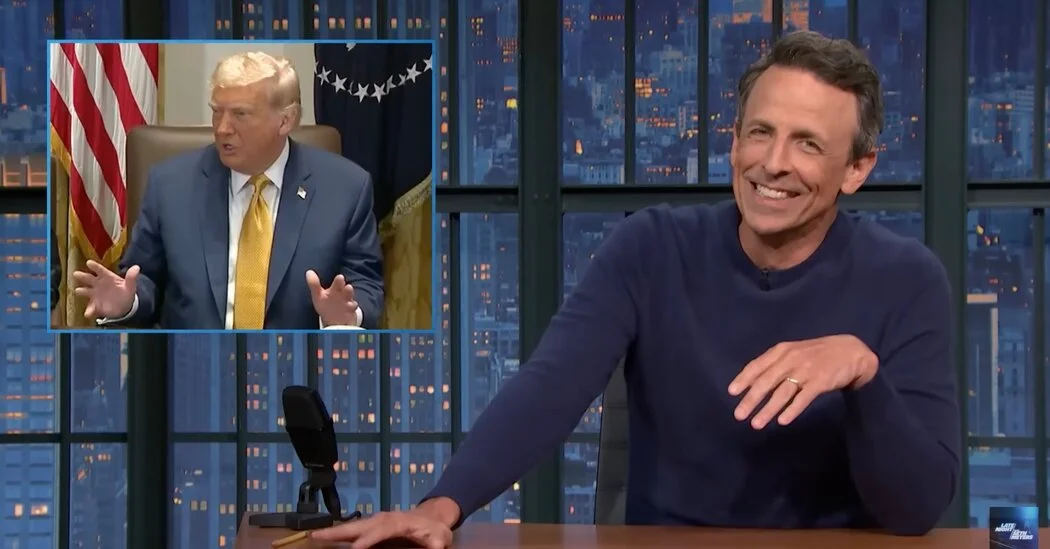 Seth Meyers Reacts to MAGA's Epstein Infighting