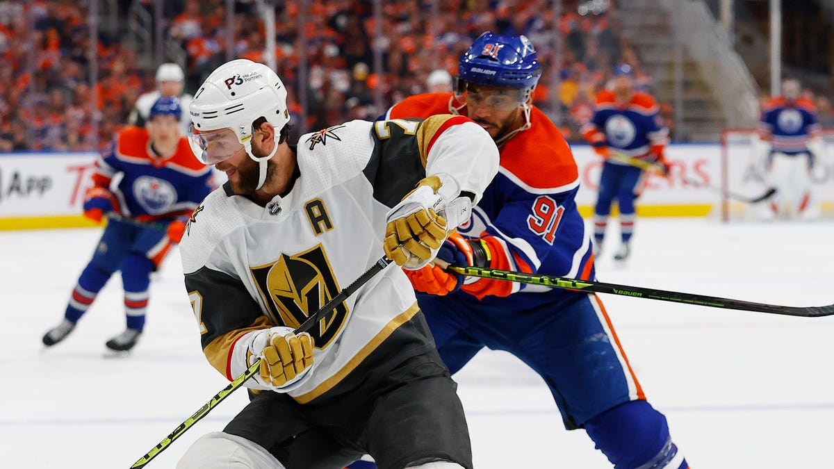 Featured image for Alex Pietrangelo Ejected for Dirty Slash on Draisaitl in Game 4.