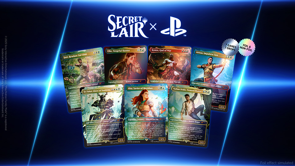 Featured image for Magic: The Gathering Secret Lair x PlayStation Collaboration Unveiled