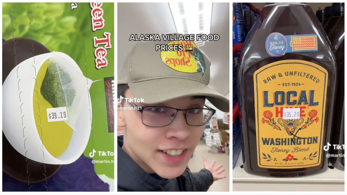 Featured image for Alaskan man's grocery store prices leave TikTokers stunned.
