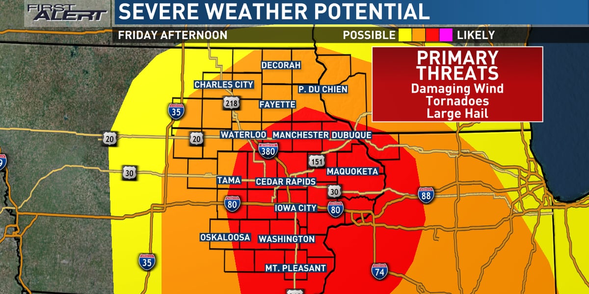 Severe Weather Threat Grows for Friday Across Midwest and Beyond