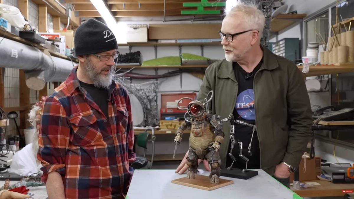 Featured image for Adam Savage Explores Modern Stop-Motion Techniques at Tippett Studio.